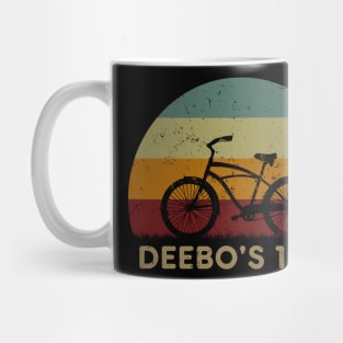 Deebo's 1995 Bike Rentals Retro Sunset Mug